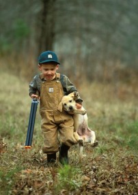 Boy and His Hunting Dog