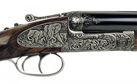 engraved shotgun