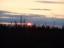 Sunset at the hunting camp