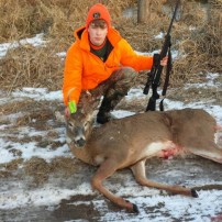 First buck with the rifle, basket 6 pointer.