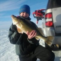 HUGE Walleye caught at Last Mountain Lake last February