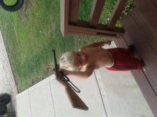 intro my cousin to the outdoors with a buck bb gun