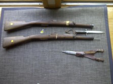 ww2 kar 98 k and swedish mauser stock and bayonet